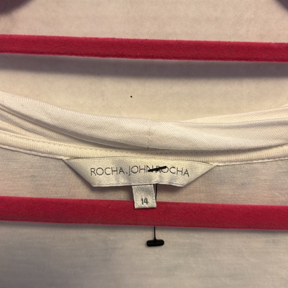 ROCHA JOHN ROCHA BRAND BLUE AND WHITE FLORAL DESIGN LINED WITH BALLOON HEM - Picture 4 of 8